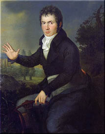  Beethoven retratado por el aleman Joseph Mähler 