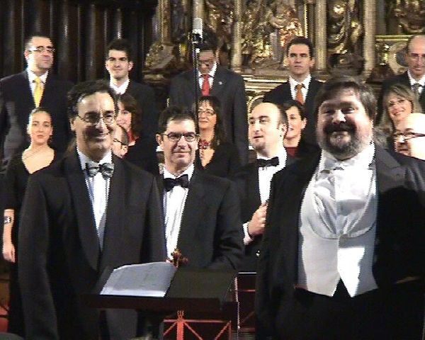 F&eacute;lix A. del Barrio con el tenor Miguel Mediano